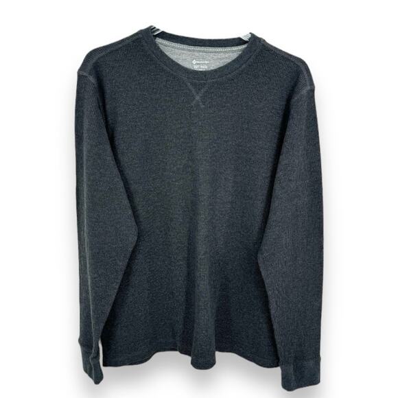 Members Mark gray crew soft wash waffle weave thermal top long sleeve XL - Picture 1 of 8